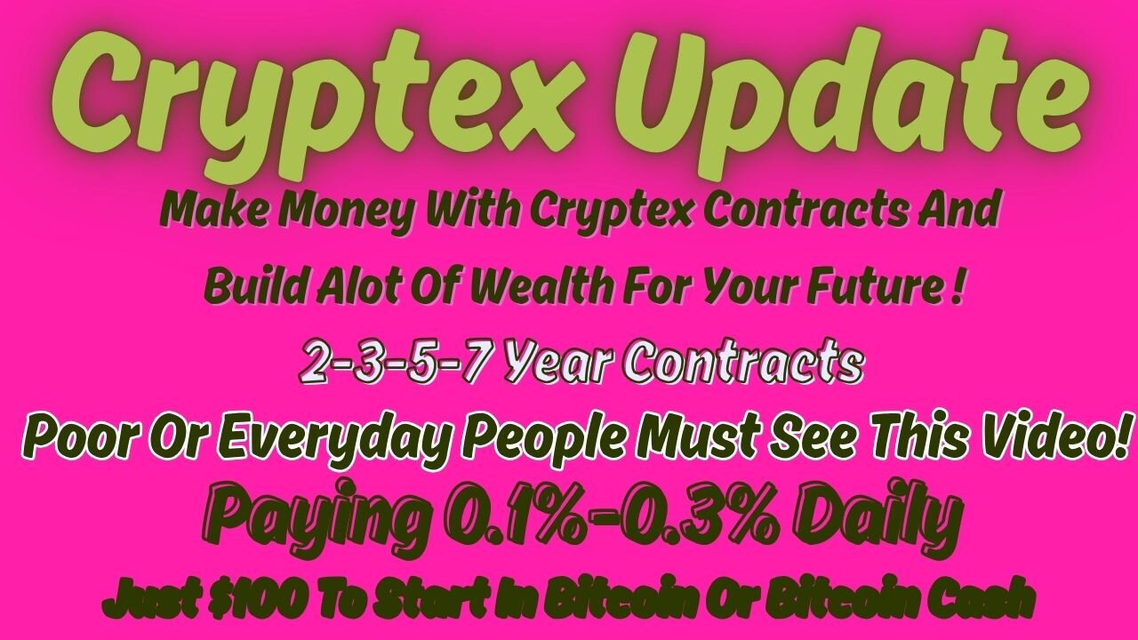 Make Money With Cryptex Contracts & Build Wealth With $100-$6000 You Choose!Join At Website Link Below !