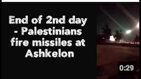 "Ashkelon Under Missile Attack from Palestinians"