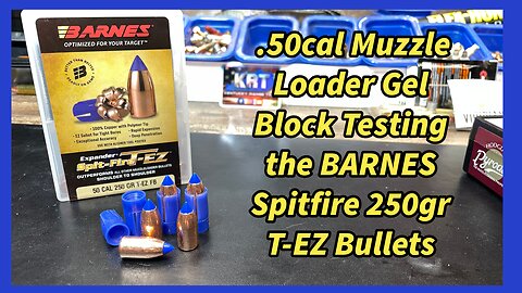 .50cal Ballistic Gel Block Testing the Barnes Spitfire 250gr T-EZ All Copper Bullets.