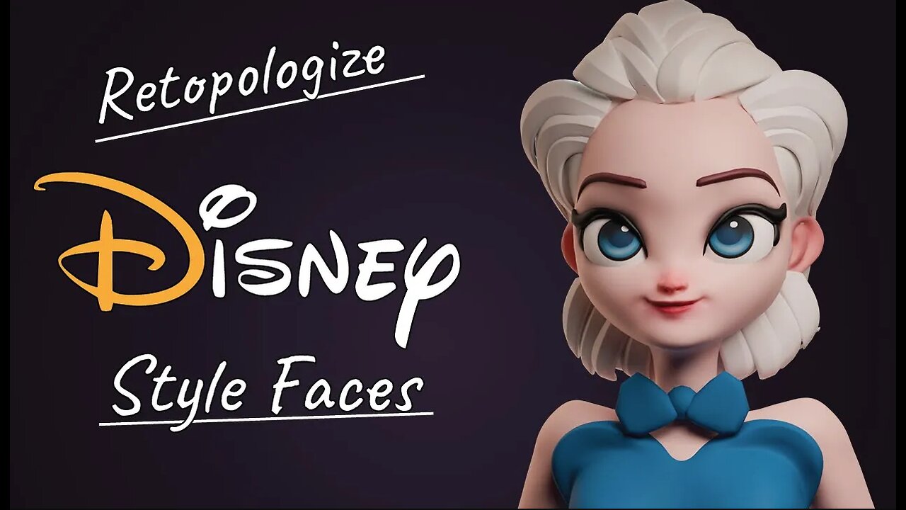 Retopologizing Disney Style Heads - Blender Tutorial
