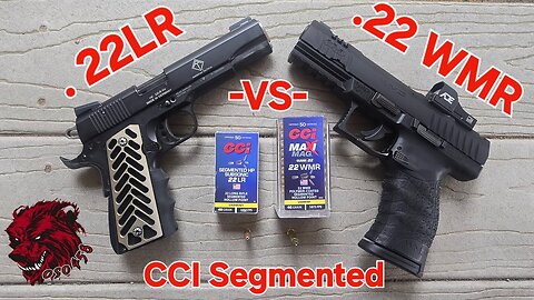 Fragmenting .22 cal ammo, small bore shootout, testing CCI segmented in .22LR and .22WMR