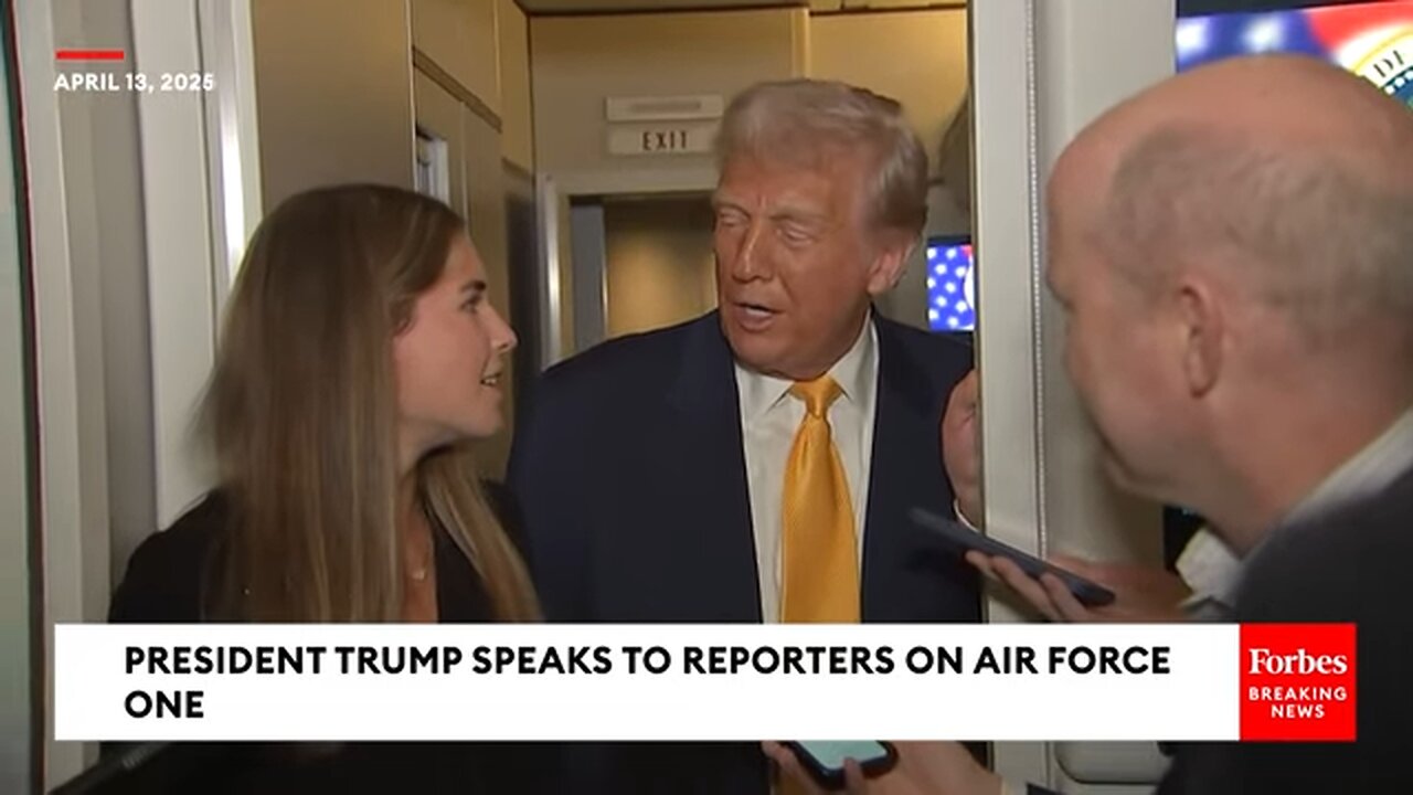 WATCH: Kai Trump Joins Grandfather For Air Force One Press Gaggle