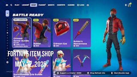 Fortnite Item Shop|May 12, 2025(*New* Crimson Gamer Bundle)
