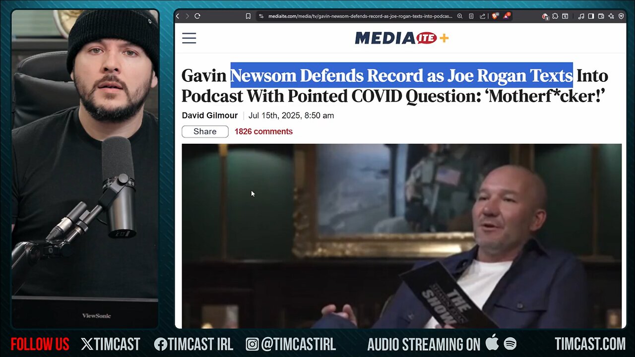 Joe Rogan NAILS Newsom On COVID, Shawn Ryan Asks Question On Democrats COVID Tyranny | Tim Pool