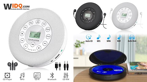 🎶 Portable Bluetooth CD Player | 12H Playback, Multi-Mode Music! 📀