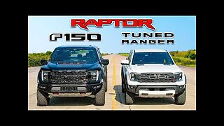F150 Raptor R v tuned Ranger Raptor_ DRAG RACE