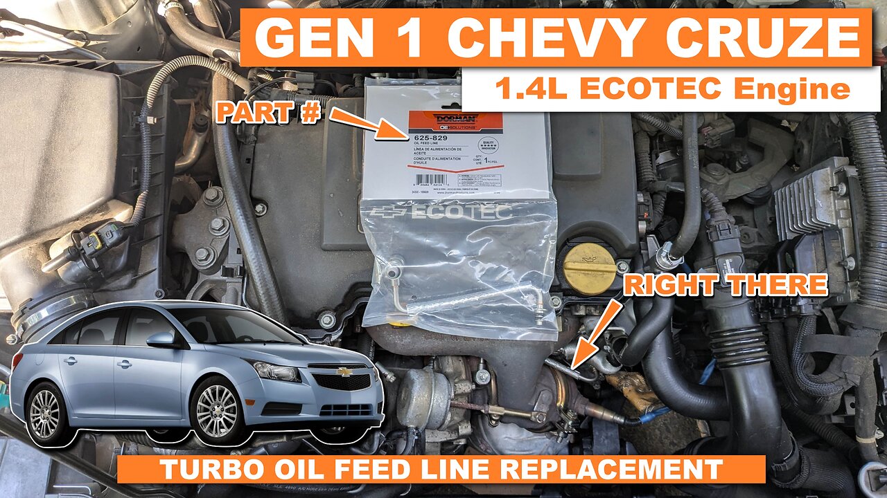 Chevy Cruze Turbo Oil Feed Line Replacement - Quick and Easy