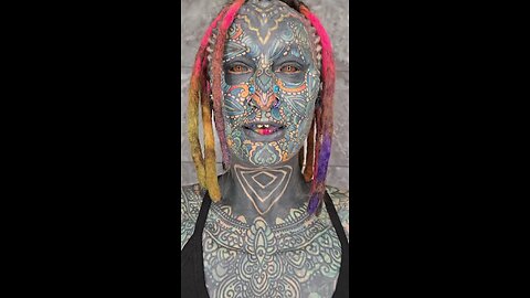 Most tattooed person living (female) -99.98% of her body tattooed by Neska Fuerzina