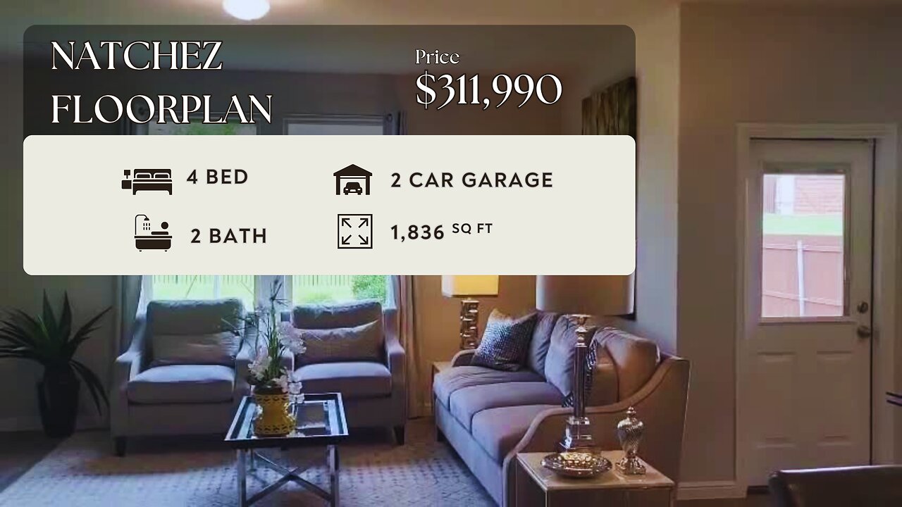 Schedule a Tour at the Newly Built Nathchez Floorplan