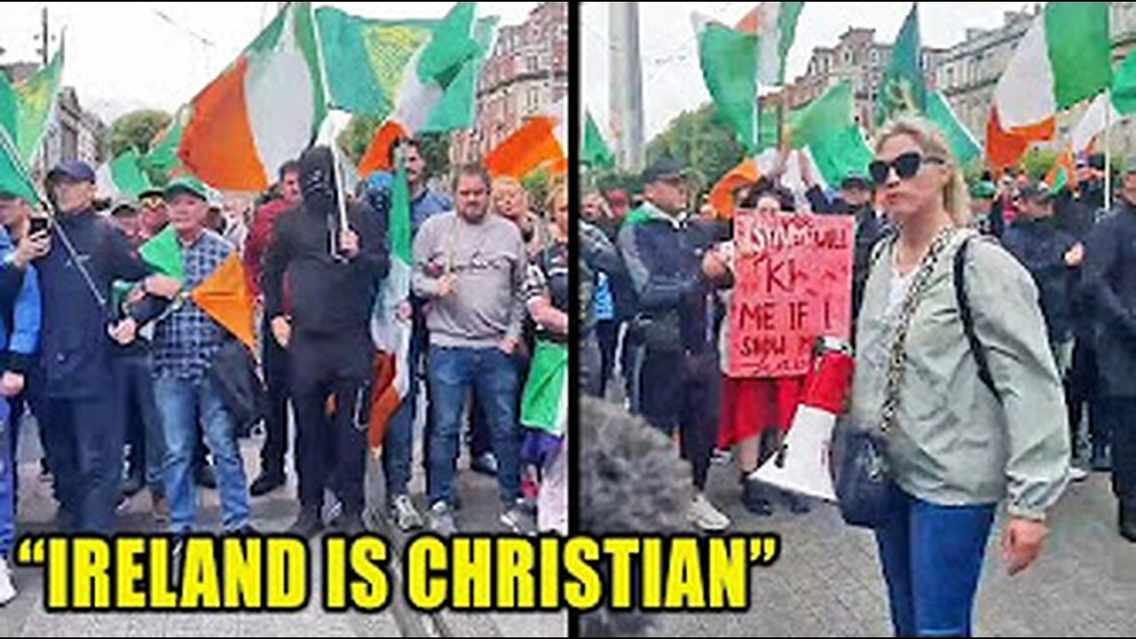 Irish block islamic parade!