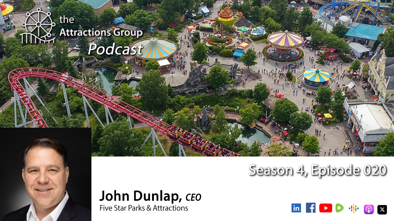Season 4, Episode 019. John Dunlap, CEO Five Star Parks & Attractions | Attractions Group Podcast