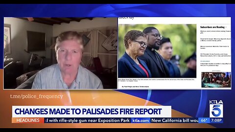 Karen Bass Ordered For The Palisades Fire FAILURES To Be DOWNPLAYED