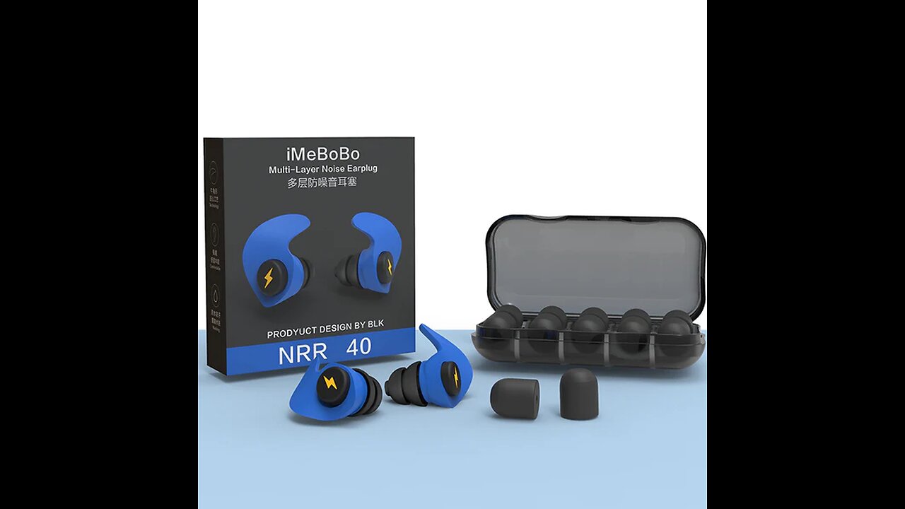 Ultra Soft Earplugs, with 40 NRR, Storage Box & Replaceable Eartips, for Sleep, Work, Gigs, and More