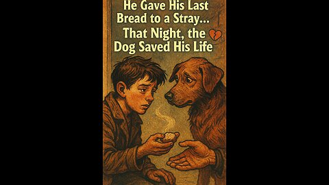 He Gave His Last Bread to a Stray… That Night, the Dog Saved His Life 🐕💔