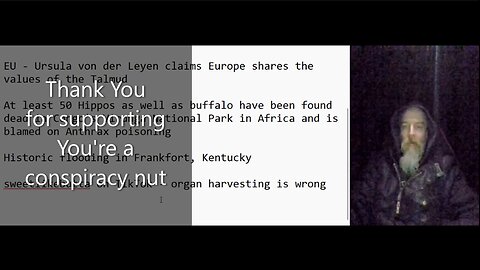 EU-Talmud values, Animals dead from Anthrax in Africa, Historic floods in Kentucky, Organ harvesting