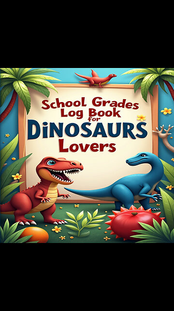 School Grades Log Book for Dinosaurs Lovers