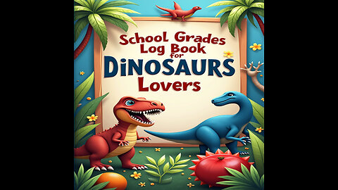 School Grades Log Book for Dinosaurs Lovers