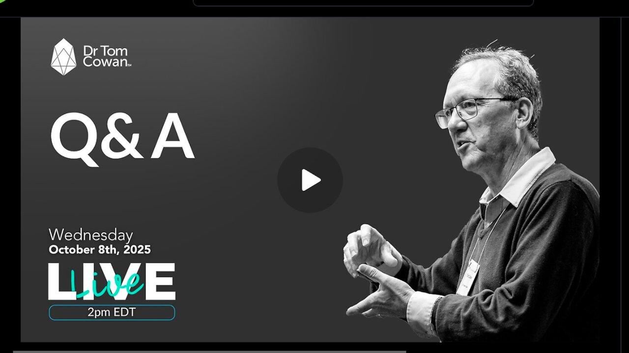 ⚡️⚡️⚡️ Вебинар вопросов и ответов. 8 октября 2025 г. Др. Том Коуэн.