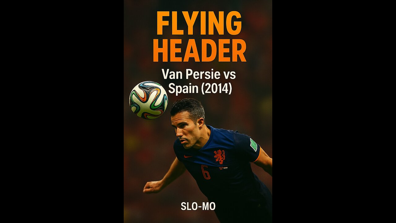 Van Persie Flying Header vs Spain — World Cup 2014 | Slo-Mo