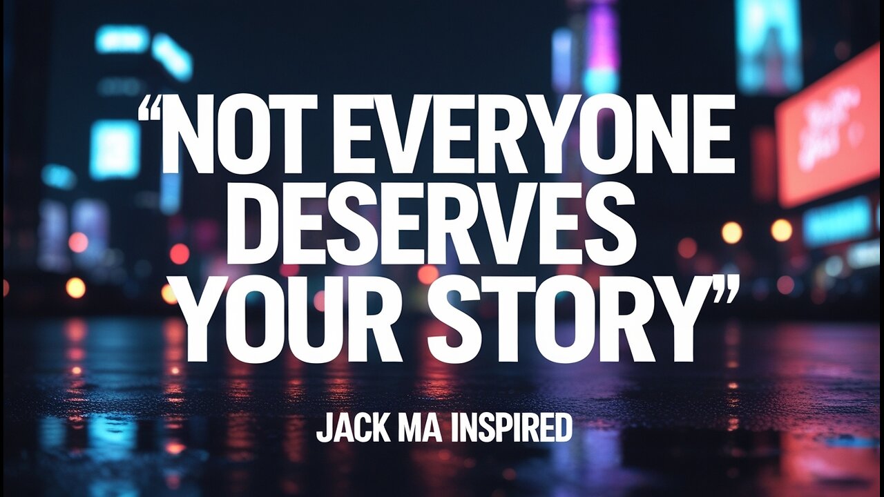 Don’t Tell Everyone Your Story | Powerful Life Lesson Inspired by Jack Ma