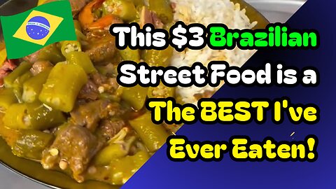 This $3 Brazilian Street Food is a 10/10! The BEST I've Ever Eaten!