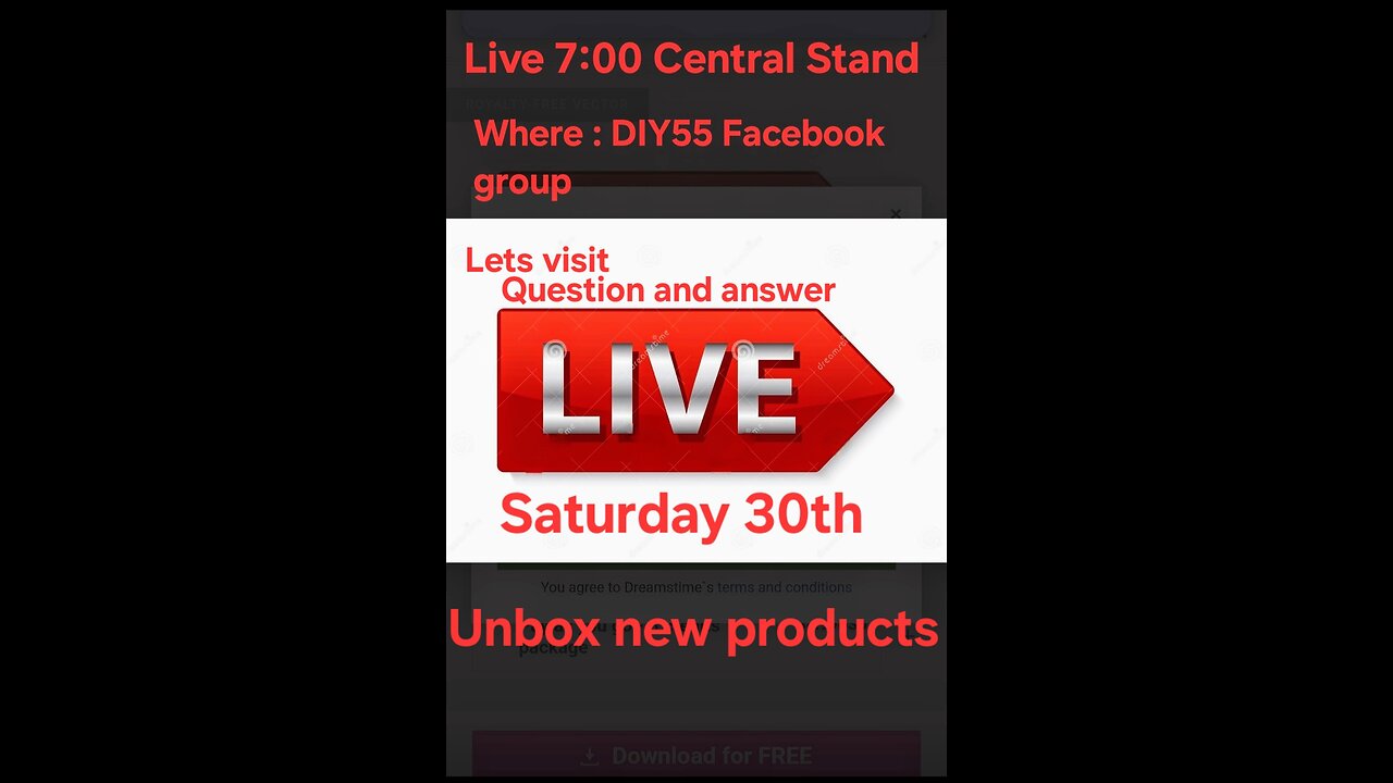 Live Saturday 30th CST in Facebook DIY55 Getglowing Skincare