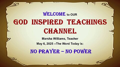 No Prayer - No Power