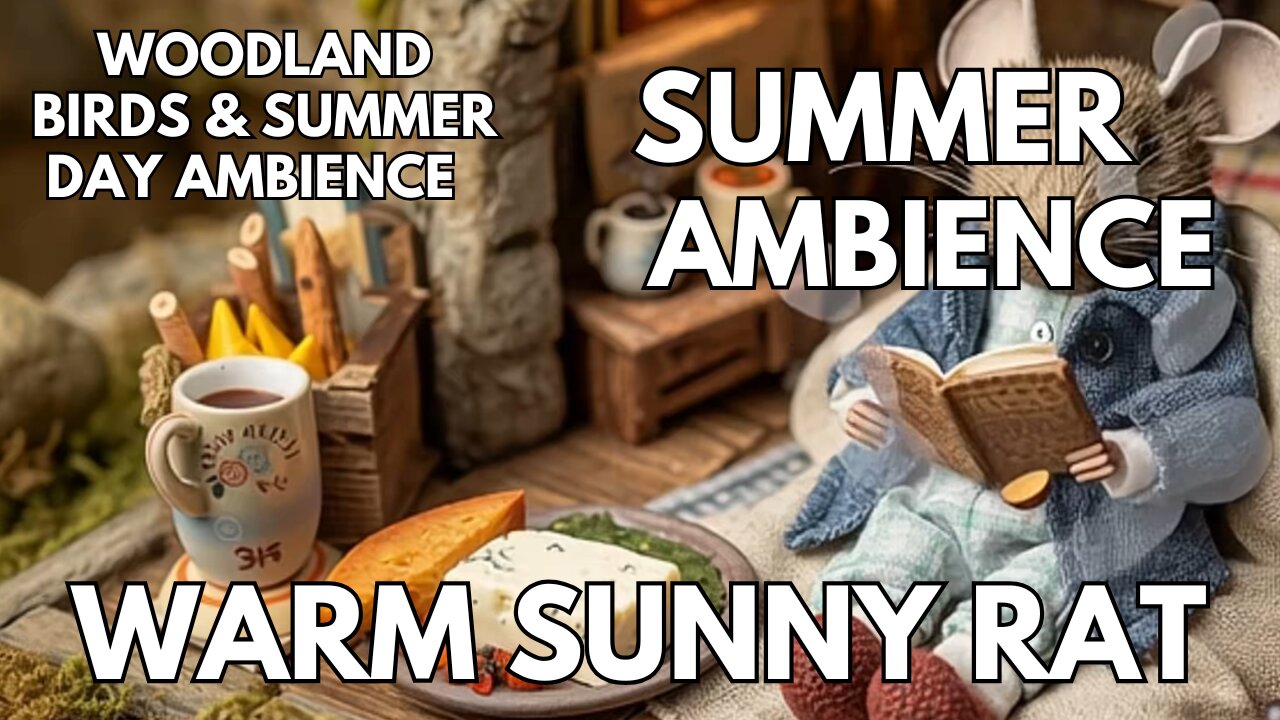 📚Thimblewick Hollow ASMR | Reggie Rat Reading | Birdsong, Wind Chime & Summer 4K Ambience