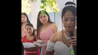 Novia se niega a casarse en plena ceremonia por problemas familiares