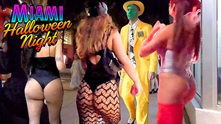 HALLOWEEN NIGHT in MIAMI 🎃👻💃 A Walking Tour of Lincoln Road Shopping District by South Beach
