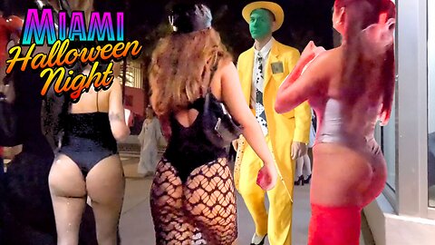 HALLOWEEN NIGHT in MIAMI 🎃👻💃 A Walking Tour of Lincoln Road Shopping District by South Beach