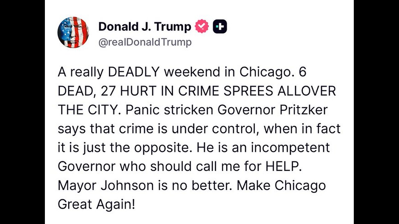 “Crime is under control in Chicago.” – @JBPritzker