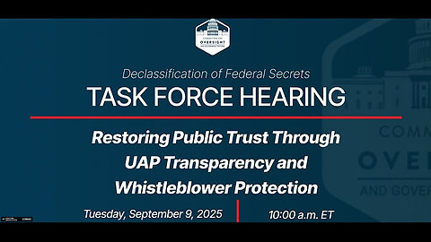 Congress UAP Hearing Today with Chat (Sept 9, 2025) – UFO Updates - Third UAP Hearing