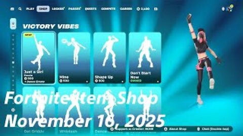 Fortnite Item Shop|November 16, 2025(*New* Just a Girl Emote & Mothmando Elite Skin)