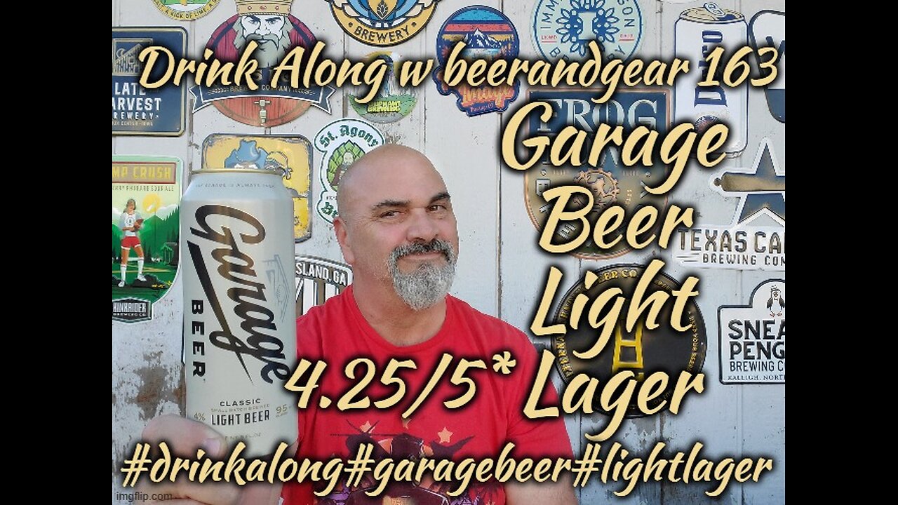 Drink Along w #beerandgear 163: Garage Beer Light Lager 4.25/5*
