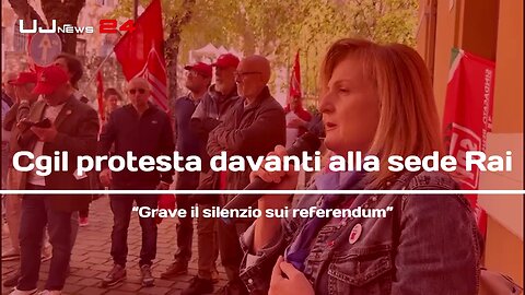 Cgil protesta davanti alla sede Rai “Grave il silenzio sui referendum”