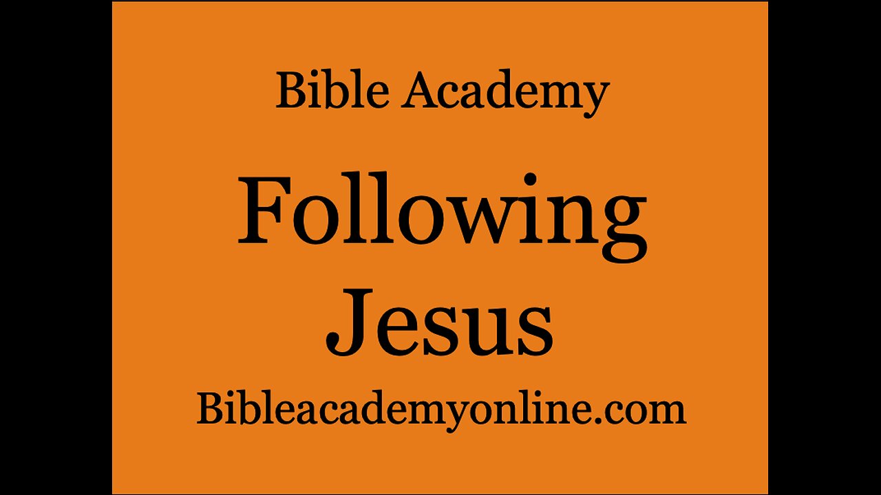 Following Jesus