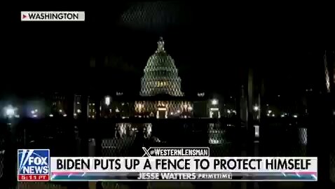 Joe Biden erected a wall around the U.S. Capitol to protect himself during his address