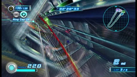 Sonic Riders: Zero Gravity (Free Race): Sonic with Wanted on Nightside Rush