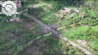 ✈️💣 MiG-29 with GBU bombs destred bridge slab near Yunakivka in the Sumy region.
