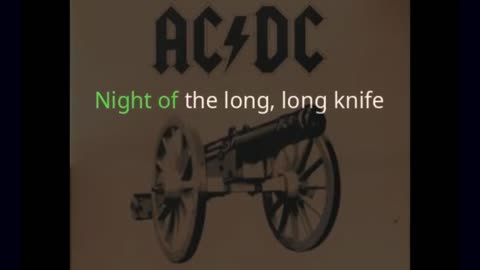 ACDC Night of the Long Knives Jukebox Karaoke