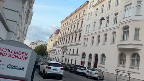 In front of the American Embassy in Vienna.