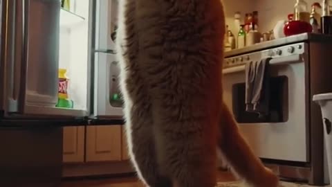 Watch this big, tall, and chunky orange cat