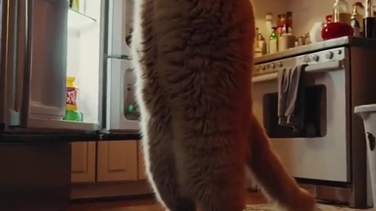 Watch this big, tall, and chunky orange cat
