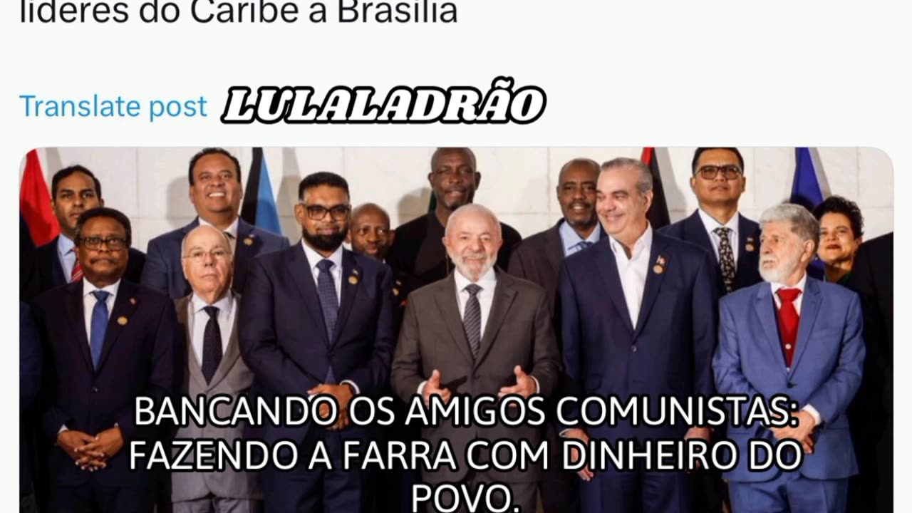 LULALADRÃO Bancando os amigos comunistas: Fazendo a farra com dinheiro do povo.