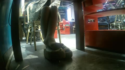 Views from under the dinner table...