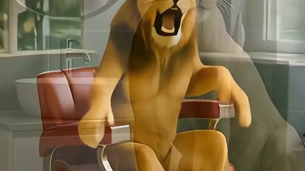 Lion Went to a Kitten Barber… BIG Mistake! 🐱✂️🦁 Funny AI Animation #ai猫