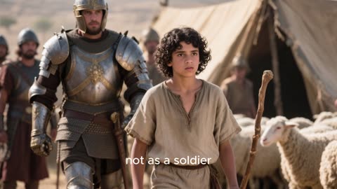 David just a boy silenses Philistine monster