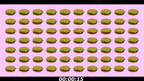 Burger puzzle: Few burguers is without cheese, how many you can find?