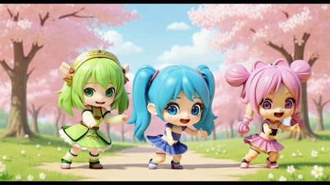3 girls dancing